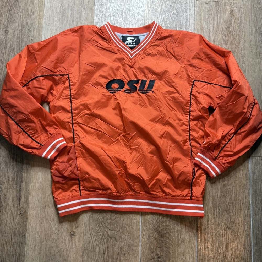 Vintage Kids Starter Oklahoma State OSU‎ Cowboys Pullover Jacket XL (16/18)